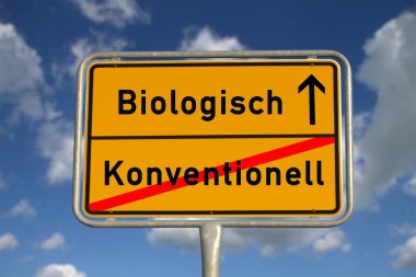 German road sign organic conventional clipart