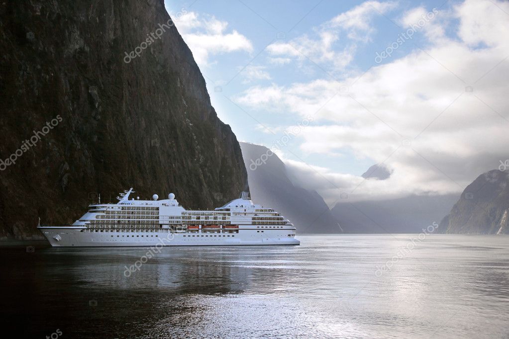 Cruise ship in the Milford Sound