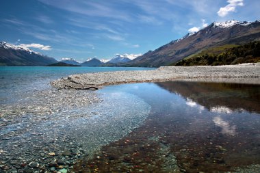 Banks of Lake Wakatipu between Queentown and Glenorchy clipart