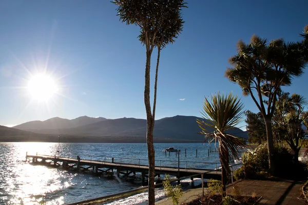 Lungomare di Te Anau, Nuova Zelanda — Foto Stock