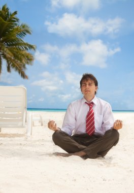 Relaxation for office worker clipart