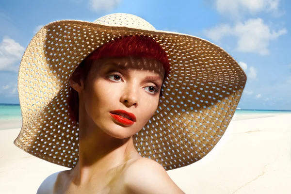 stock image Portrait on the beach