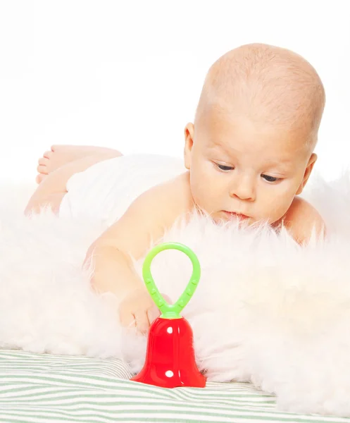 Baby and the toy — Stock Photo, Image