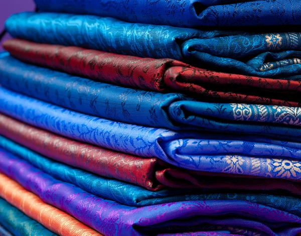 Folded Indian silk — Stock Photo, Image