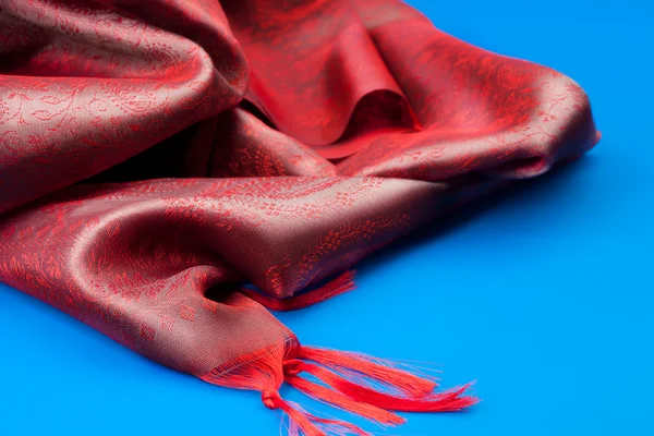 Красная красивая ткань — стоковое фото