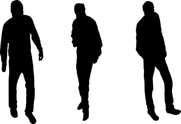 Silhouettes des hommes, collection — Image vectorielle