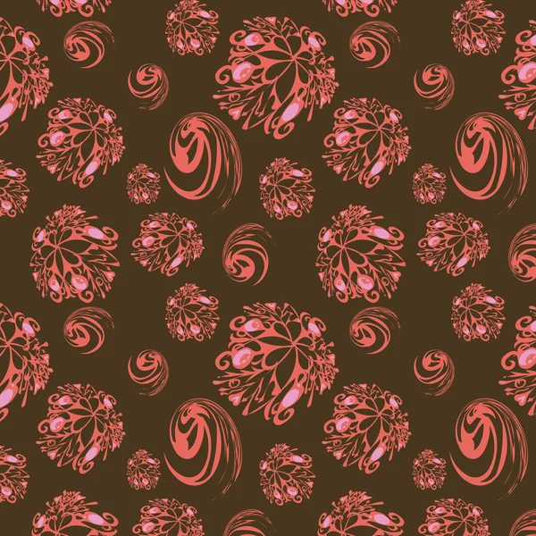 Fond sans couture avec des éléments abstraits roses — Image vectorielle