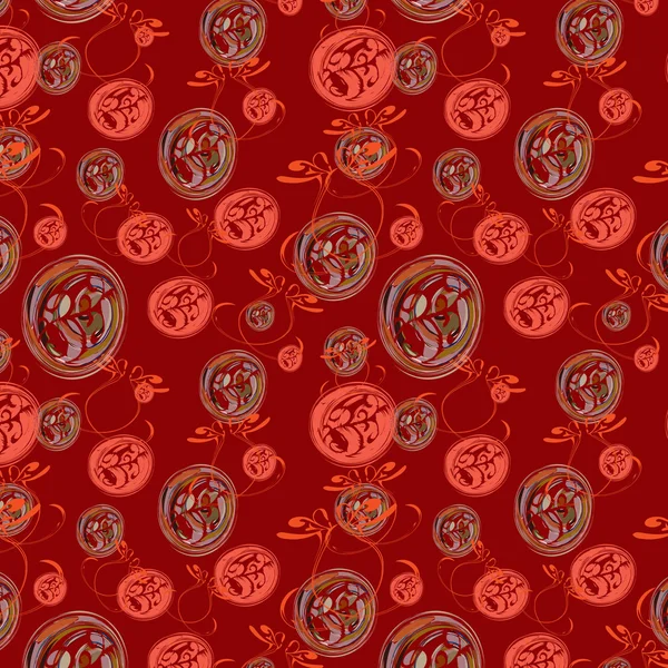 Fond rouge avec divers éléments — Image vectorielle