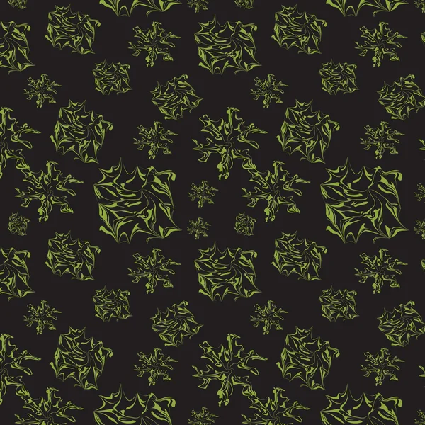 Nahtloser Hintergrund mit grünen abstrakten Figuren — Stockvektor