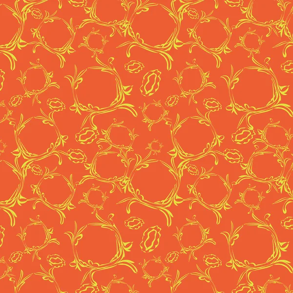 Безшовний помаранчевий фон зі світлими елементами — стоковий вектор