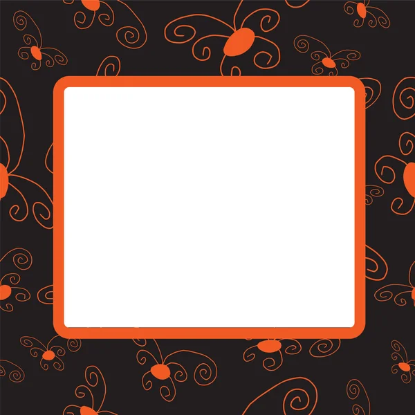 Cadre sombre avec des éléments orange — Image vectorielle