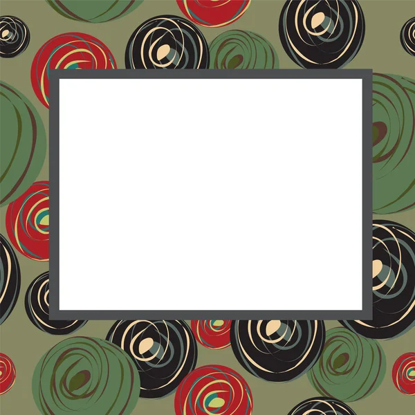 Marco sulfúrico con círculos abstractos — Vector de stock