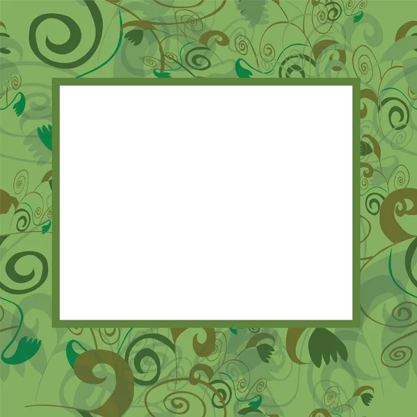 Векторна рамка в зелених тонах — стоковий вектор