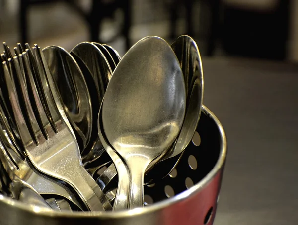 Tenedores y cucharas —  Fotos de Stock