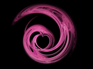 Pink design with opening like a heart clipart