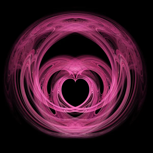 stock image Pink circular design with opening like a heart