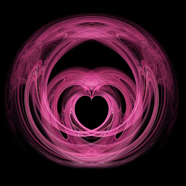 Projeto circular rosa com abertura como um coração Fotografias De Stock Royalty-Free