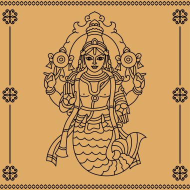 Indian goddess clipart