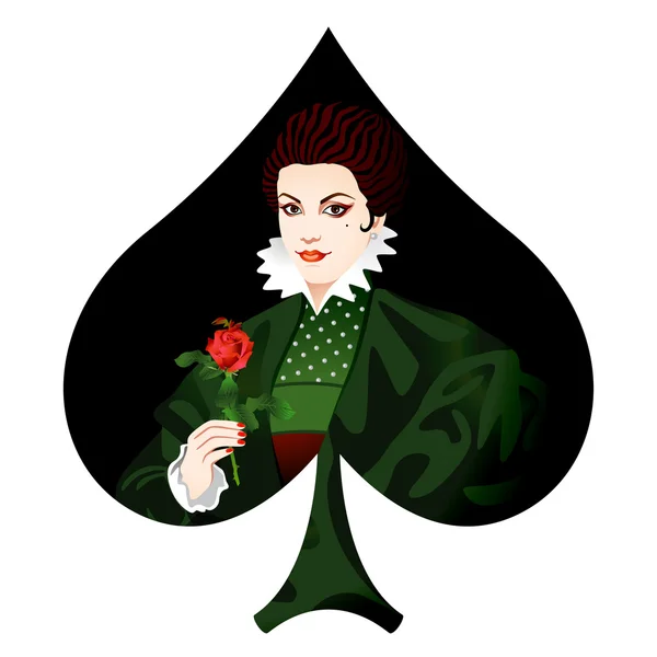 Queen of spades — Stock Vector