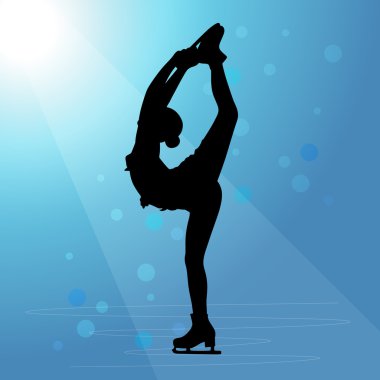 Figure skater clipart