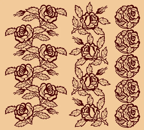 Adorno de rosas — Archivo Imágenes Vectoriales