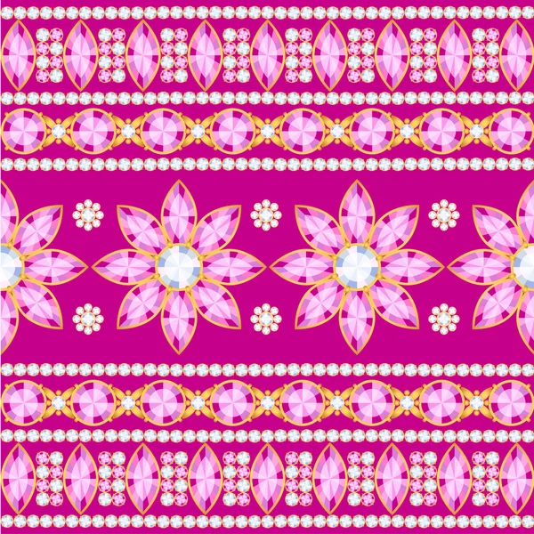Decorative pattern from jewels — Stock Vector