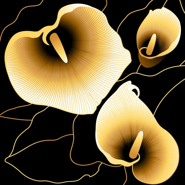 金のカラス — ストックベクタ