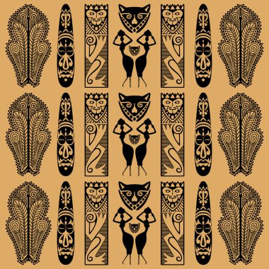 African decorative pattern clipart