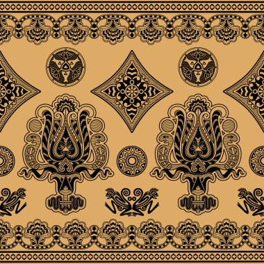 East decorative pattern clipart