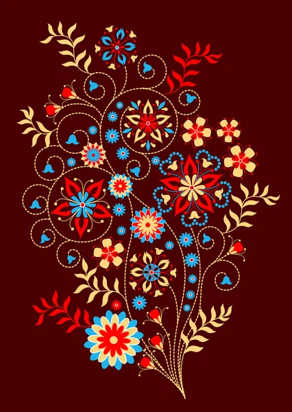 花の装飾パターン — ストックベクタ