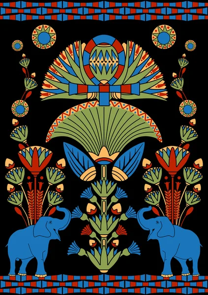 Ornement décoratif indien — Image vectorielle