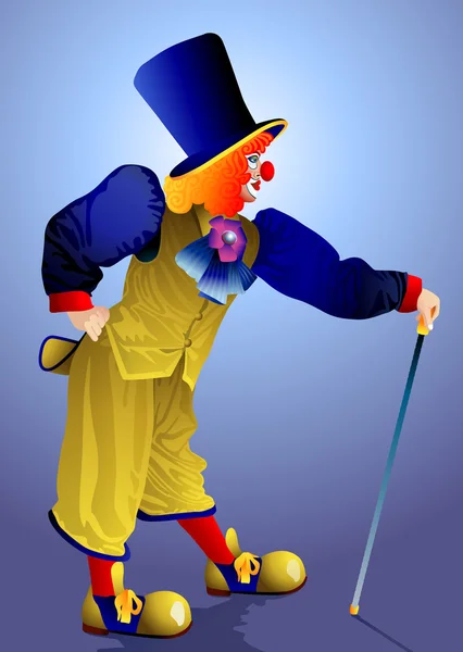 Clown in a cap — Stock Vector