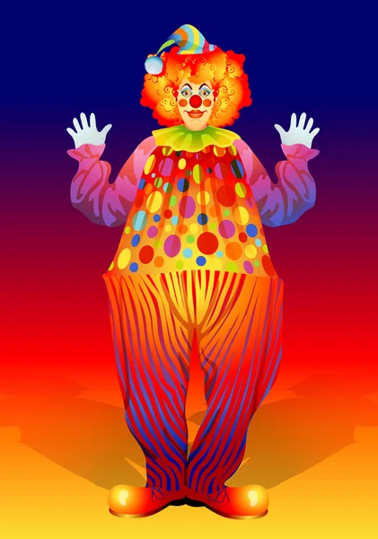 Clown i byxor — Stock vektor