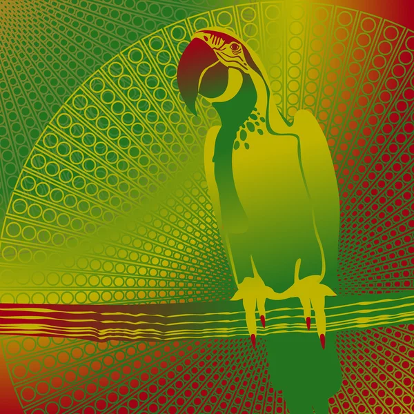 Зелений папуга — стоковий вектор