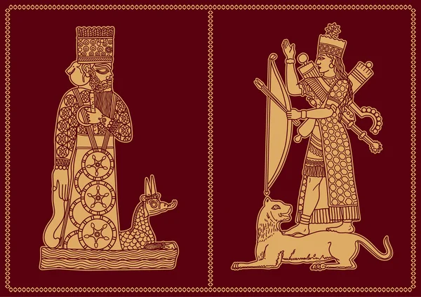 Dos deidades supremas — Archivo Imágenes Vectoriales