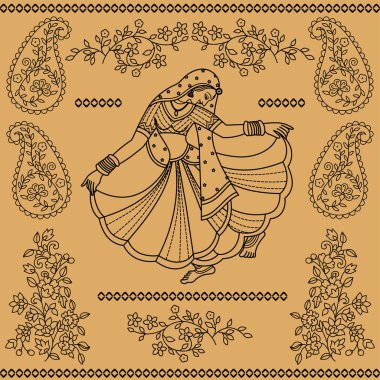 Indian dancing clipart