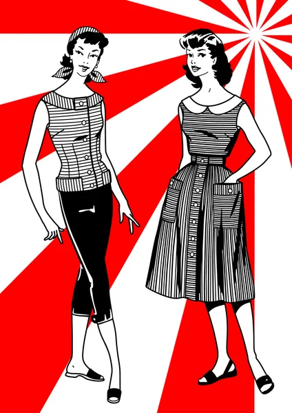 Deux femmes — Image vectorielle