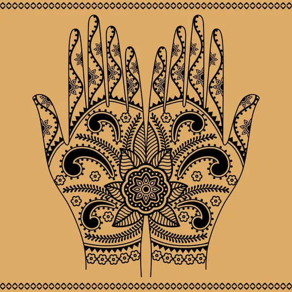 Mains avec motif décoratif — Image vectorielle