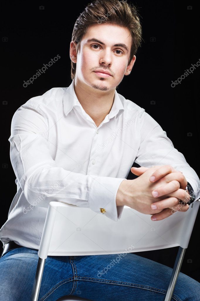 Businessman in white shirt