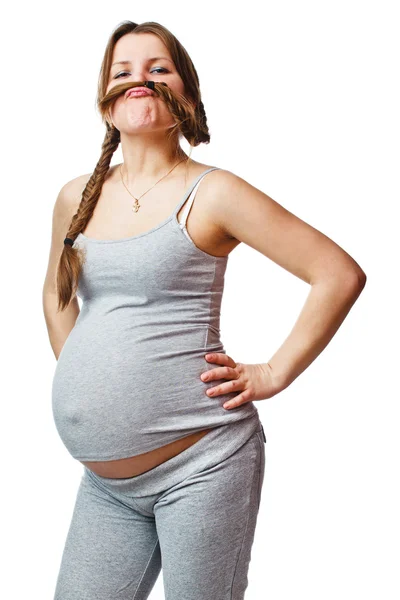 Ευτυχισμένη έγκυος γυναίκα — Φωτογραφία Αρχείου