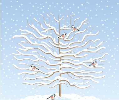 Winter tree clipart