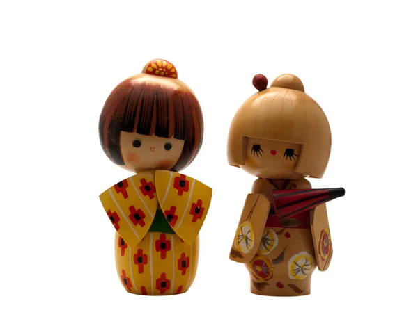 Японський kokeshi ляльки Ліцензійні Стокові Зображення