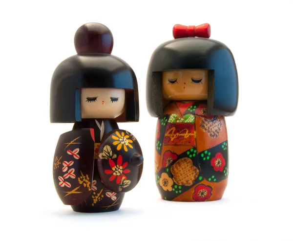 Японський kokeshi ляльки Ліцензійні Стокові Зображення