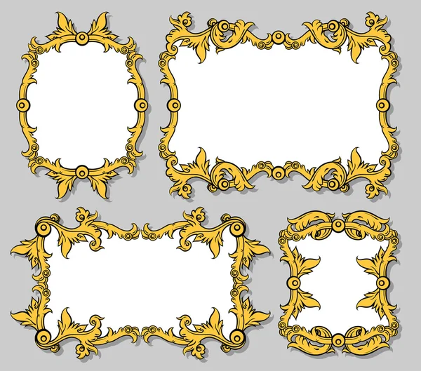 Conjunto de marcos ornamentales — Vector de stock