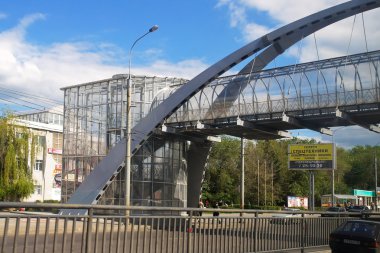 Elevated pedestrian crossing. Moskovsky avenue, Voronezh clipart