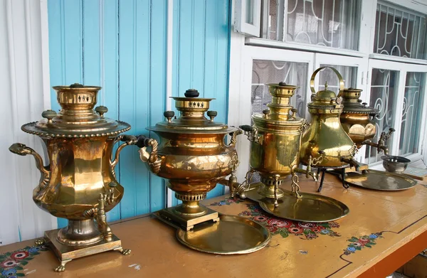 Stock image Samovar in the museum of samovars in Gorodets