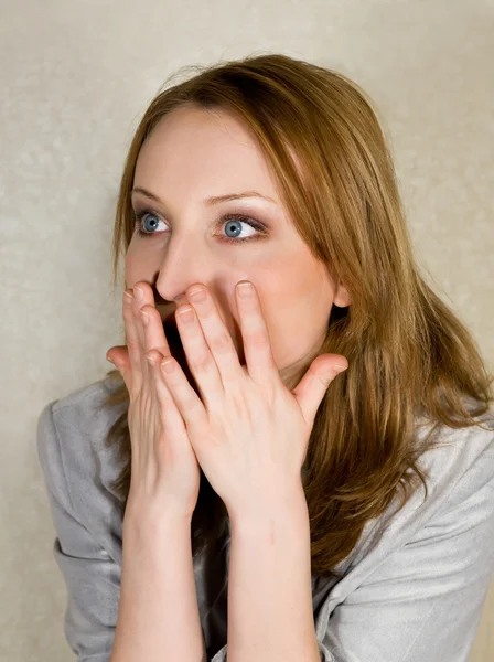 stock image Scared girl