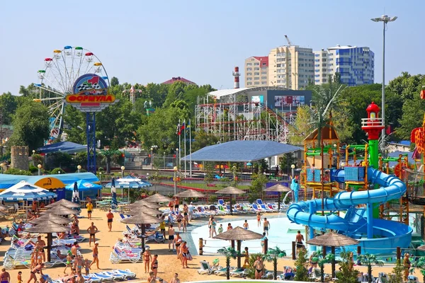 Parque aquático "Golden Beach". Anapa. Sector infantil — Fotografia de Stock