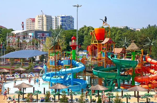 Water park "Golden Beach". Anapa. Children's sector — Stock Photo, Image