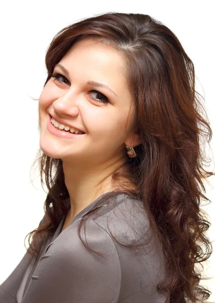 Portret van een glimlachende meisje close-up — Stockfoto